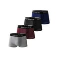 thumbnail image 1 of Men Boxer Underwear Cotton Medium Waist Breathable Soft Comfortable,4-Pack, 1 of 7
