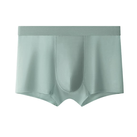 Men Boxer Underwear Mid-rise Ice Silk Shorts Briefs Ultra Thin Breathable Seamless Summer Panties