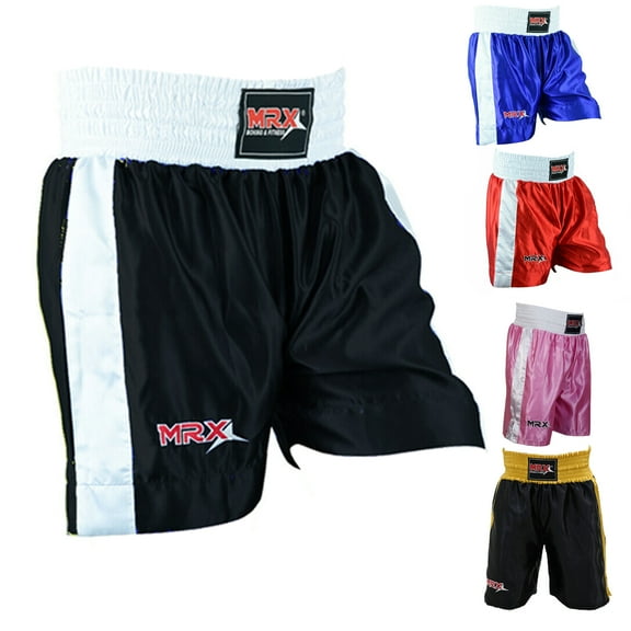 Men Boxing Shorts For Boxing Training Fitness Gym Cage Fight MMA Mauy Thai Kickboxing Trunks Clothing Black/White Small