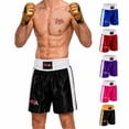 thumbnail image 1 of Men Boxing Shorts For Boxing Training Fitness Gym Cage Fight MMA Mauy Thai Kickboxing Trunks Clothing Black/White XX-Large, 1 of 8