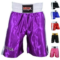 Men Boxing Shorts For Boxing Training Fitness Gym Cage Fight MMA Mauy Thai Kickboxing Trunks Clothing Purple Medium