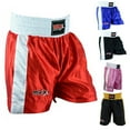 thumbnail image 1 of Men Boxing Shorts For Boxing Training Fitness Gym Cage Fight MMA Mauy Thai Kickboxing Trunks Clothing Red/White Large, 1 of 6