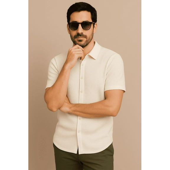 Men Boxy Fit Striped Lapel Collar Casual Regular fit Shirt