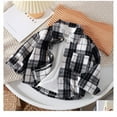 thumbnail image 1 of Men & Boy Button Down Shirt Kid Shirt Toddler Plaid flannel Shirt Boys Western Shirts Long Sleeve Shirt Black 140, 1 of 3
