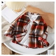 thumbnail image 1 of Men & Boy Button Down Shirt Kid Shirt Toddler Plaid flannel Shirt Boys Western Shirts Long Sleeve Shirt Red 120, 1 of 7