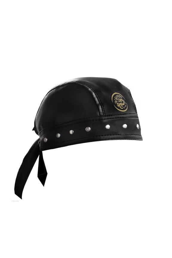 Men Boy Printing Dragon Leather Rivet Cap Party Bandana Head Wrap Du Doo Do Rag Hat