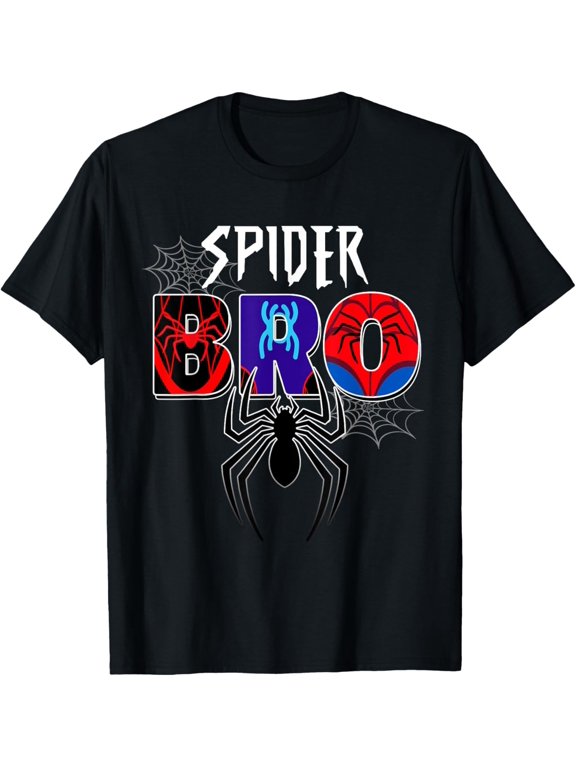 Men Boy Spider Brother Matching Family Boy T-Shirt BLACK Unisex S-5XL Hot Trending Shirt, Vintage Birthday Gift