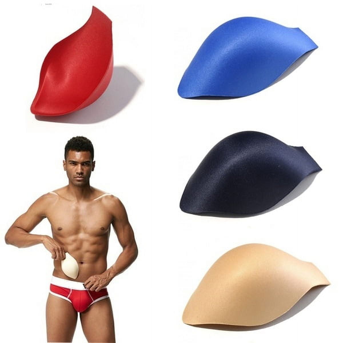 Men Boys Swim Briefs Pad Men Swimwear Trunks Underwear Insert Swimsuit  Enlarge Pouch Pad