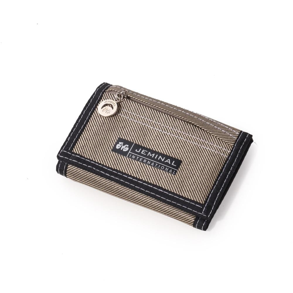 Men, Boys, Teenage Canvas Trifold Wallet with Zipper Coin Pocket