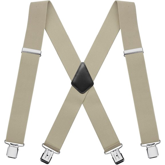 Men for Braces X shaped,5cm Wide 2 inch Heavy Duty Suspenders for Trousers with 4 Strong Metal Clips, Tuxedo Suspenders Adjustable and elastic Braces for men's and women's trousers