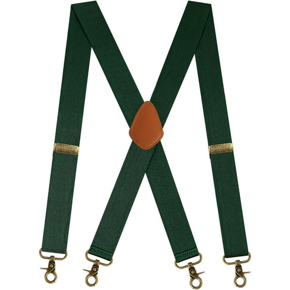 Men Braces with 4 Hook-Clips, Vintage Braces for Men Heavy Duty, X Shape Braces for Trousers Adjustable Elastic