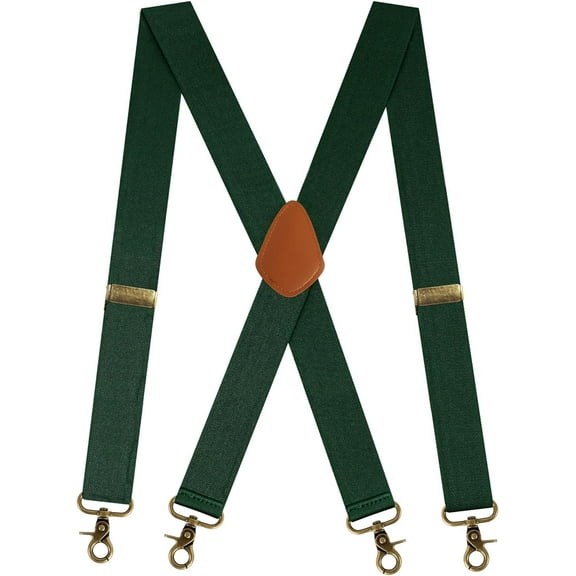 Men Braces with 4 Hook-Clips, Vintage Braces for Men Heavy Duty, X Shape Braces for Trousers Adjustable Elastic