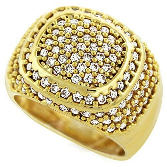 Men Brass Gold Tone Men's Hip Hop Micro Pave Champion Cz Ring (13)