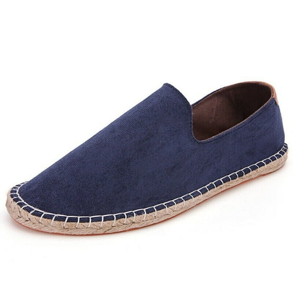 Men Breathable Linen Canvas Shoes Slip on Flats Casual Driving Shoes Footwear