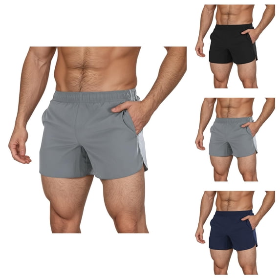 Men Breathable Loose Three Point Shorts - Light Quick Dry Fabric Running Pants For Fitness, Comfortable Beach Trousers Sport Leisure Style Running Shorts For Men Summer Outdoor Gym