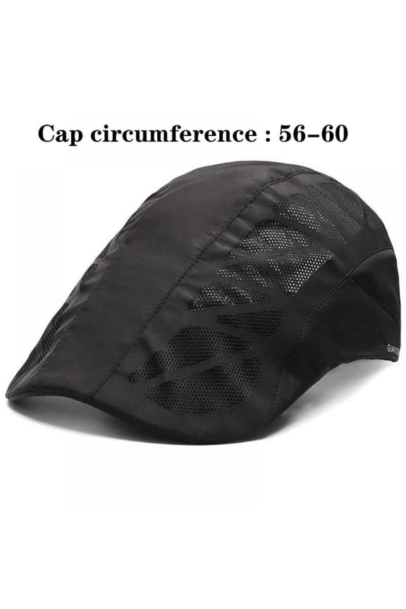 Men Breathable Mesh Summer Hat Newsboy Beret Ivy Cap Cabbie Flat Cap