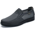 thumbnail image 1 of Men Breathable Mesh Walking Loafers Summer Casual Lightweight Slip-on Sneakers Outdoor Driving Travel Stylish Shoes Gray 9 US, 1 of 7