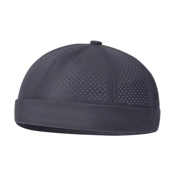 Men Breathable Quick Dry Mesh Docker Hat Summer Brimless Stretch Fit Skullcap