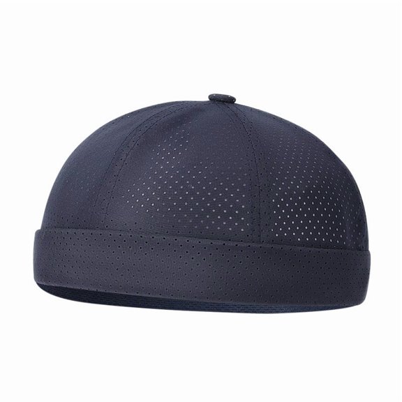 Men Breathable Quick Dry Mesh Docker Hat Summer Brimless Stretch Fit Skullcap