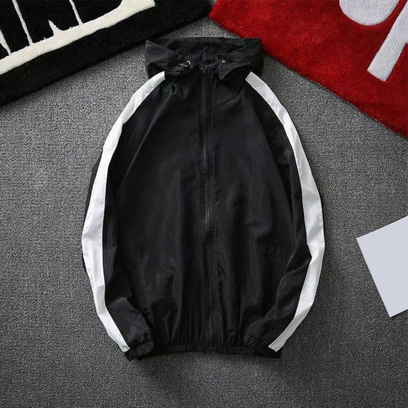 Men Breathable Sun Protection Hooded Jacket Coat Windbreaker Outwear Thin