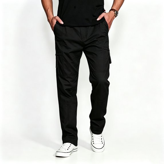 Men Breathable Utility Cargo Pants Rugged Light Multi Storage Tapered Outdoor Work Pants S-XL