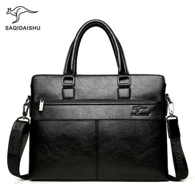 Men Briefcases Men's Bag PU Leather office Bags for Men For 15