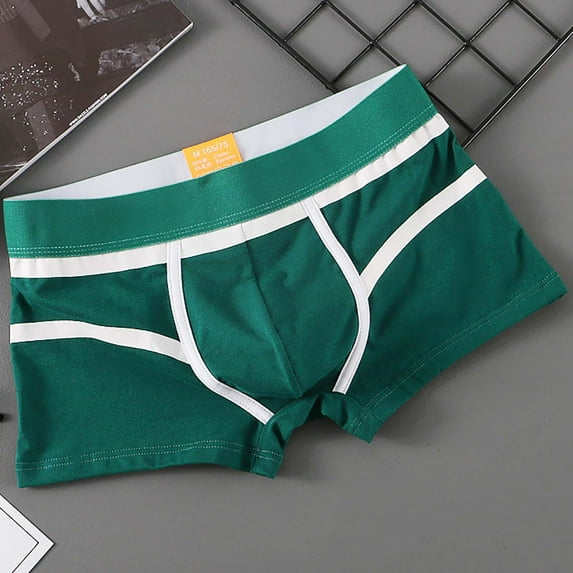 Men Briefs Tbopshirt Boxer Briefs,Hipster Underwear,Men's Solid Color Large Size Mid Waist Briefs,Cheeky Panties