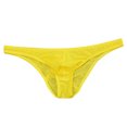 thumbnail image 1 of Men Briefs Ice Silk Ultra-Thin Low-Waist Underwear U-Convex Solid Color Elastic Breathable Panties Daily Wear, 1 of 8
