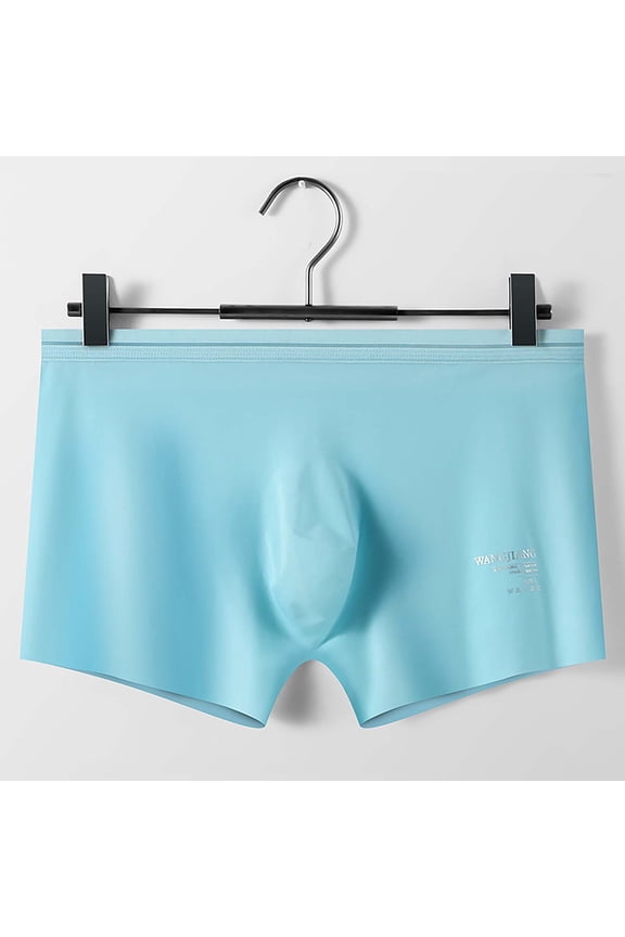 Men Briefs Tbopshirt Boxer Briefs,Hipster Underwear,Men's Solid Color Ice Silk Seamless Briefs,Cheeky Panties