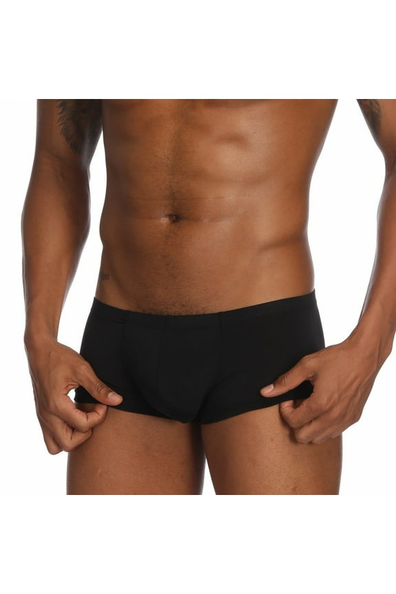 Men Briefs Tbopshirt Boxer Briefs,Hipster Underwear,Mens Ice Silk Pouch Pants Underwear Soft Briefs Panties Underpants,Cheeky Panties