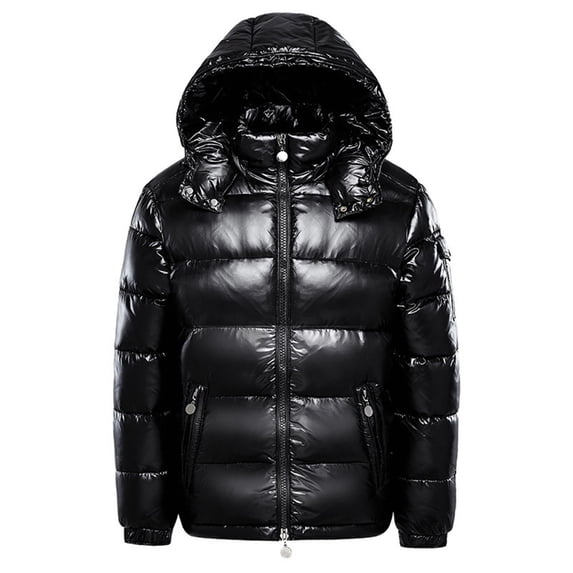 Men Bright Face Large Size Hoodie With Wool Padded Coat