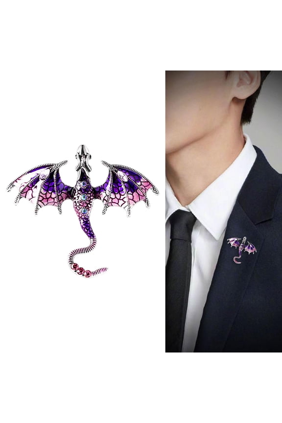 Men Brooch Pin Daily Decoration Rhinestone Punk Badge Pin Pendant Charms Fashion