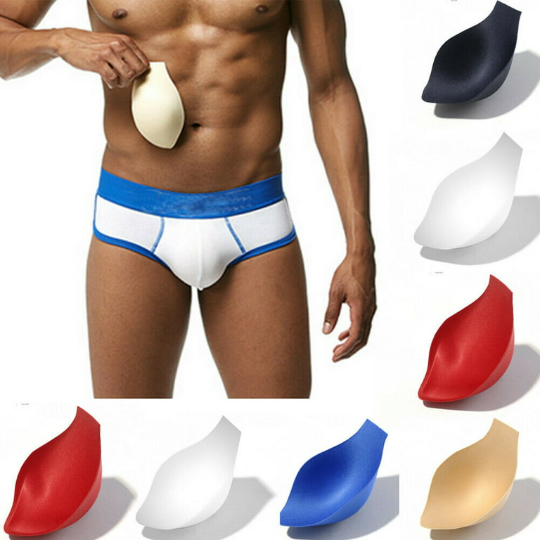 Men Bulge Pouch Pad Enhancer Cup Pouch Sponge Pad Frontal Protection  Breathable Inner Brief Pad Insert Swimwear Underwear