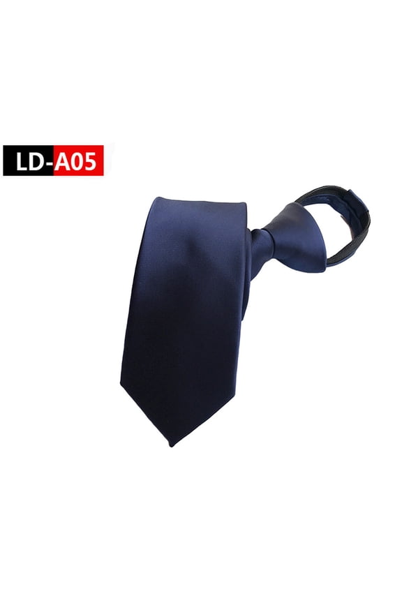 Men Business Striped Wide Zipper Necktie Wedding Party High Quality Pre-tied Tie