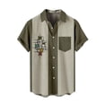thumbnail image 1 of Men Button Up Shirt Turndown Collar Hawaiian Shirt Lightweight Short Sleeve Aloha Shirt Relaxed Fit Casual Men's Shirts, 1 of 3