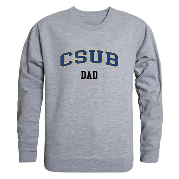 Men Cal State Bakersfield Roadrunners Dad Crewneck Fleece, Heather Grey - Extra Large