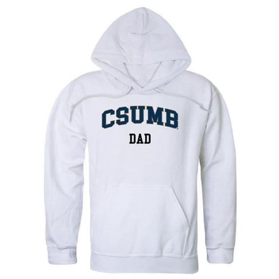 Men Cal State Monterey Bay Otters Dad Hoodie, White - Extra Large