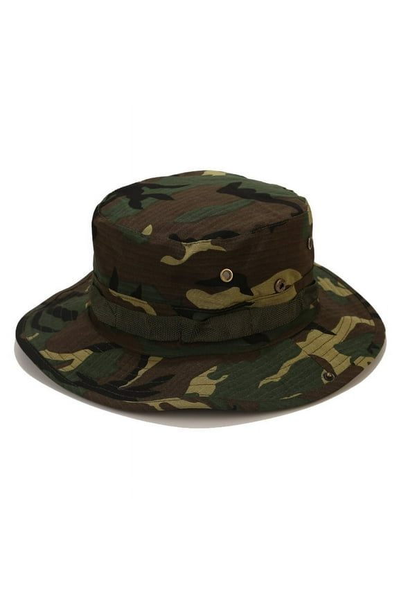 Men Camouflage Bonnie Hats Tactical Army Bucket Hats Military Panama Summer Bucket Caps Hunting Hiking Outdoor Camo Sun Protect Boonie Hat Military Tactical for Men Women Hunting Fishing Outdoor