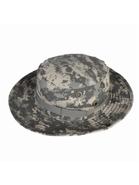 Men Camouflage Boonie Hat Sun UV Protection Fishing Hiking Cycling Bucket Cap