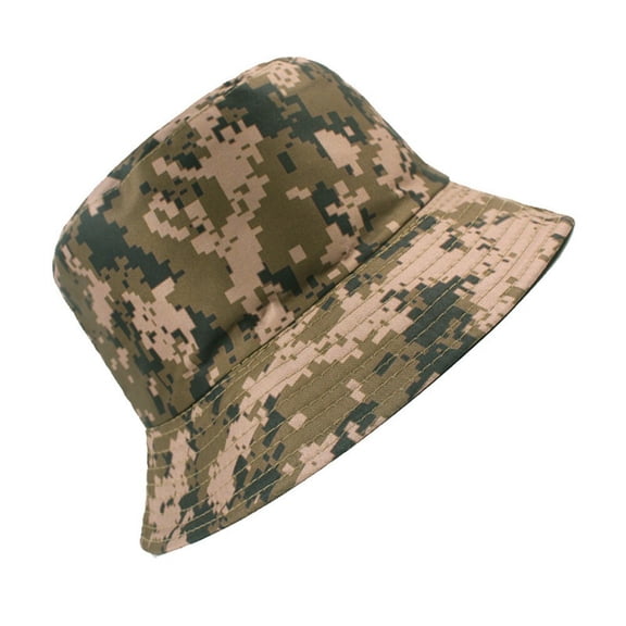 Men Women Camouflage Casual Cotton Fisherman Bucket Hat Outdoor Military Hunting Cap