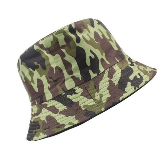 Men Women Camouflage Casual Cotton Fisherman Bucket Hat Outdoor Military Hunting Cap