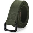 thumbnail image 1 of Men Canvas Double Ring Belt Plus Size Men Cloth Casual Belt for Jeans Pants, 1 of 7