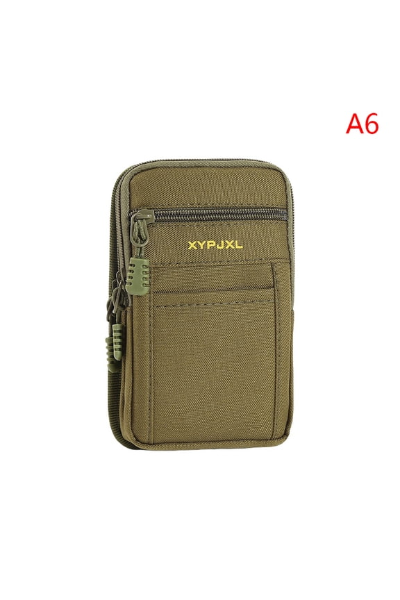 Men Canvas Mobile Phone Purse Mini Coin Small Square Belt Bags Multi-Compartment Fanny Wallet Pouch Man Pocket Design Waist Pack