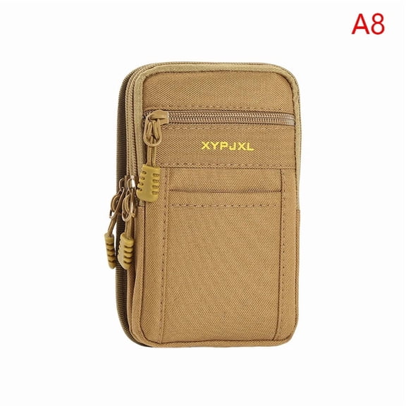 Men Canvas Mobile Phone Purse Mini Coin Small Square Belt Bags Multi-Compartment Fanny Wallet Pouch Man Pocket Design Waist Pack