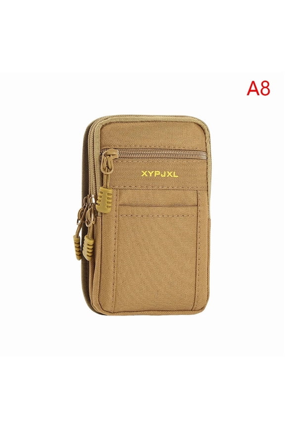 Men Canvas Mobile Phone Purse Mini Coin Small Square Belt Bags Multi-Compartment Fanny Wallet Pouch Man Pocket Design Waist Pack