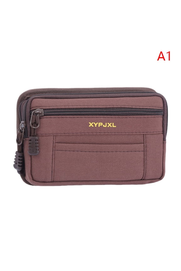 Men Canvas Mobile Phone Purse Mini Coin Small Square Belt Bags Multi-Compartment Fanny Wallet Pouch Man Pocket Design Waist Pack