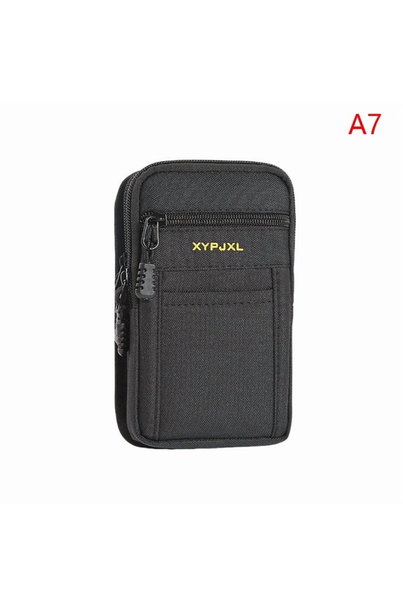 Men Canvas Mobile Phone Purse Mini Coin Small Square Belt Bags Multi-Compartment Fanny Wallet Pouch Man Pocket Design Waist Pack