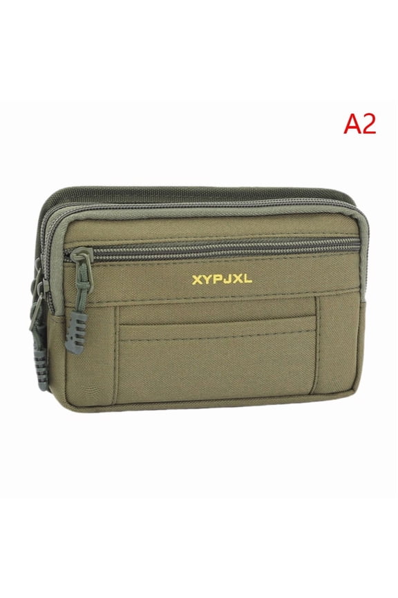Men Canvas Mobile Phone Purse Mini Coin Small Square Belt Bags Multi-Compartment Fanny Wallet Pouch Man Pocket Design Waist Pack