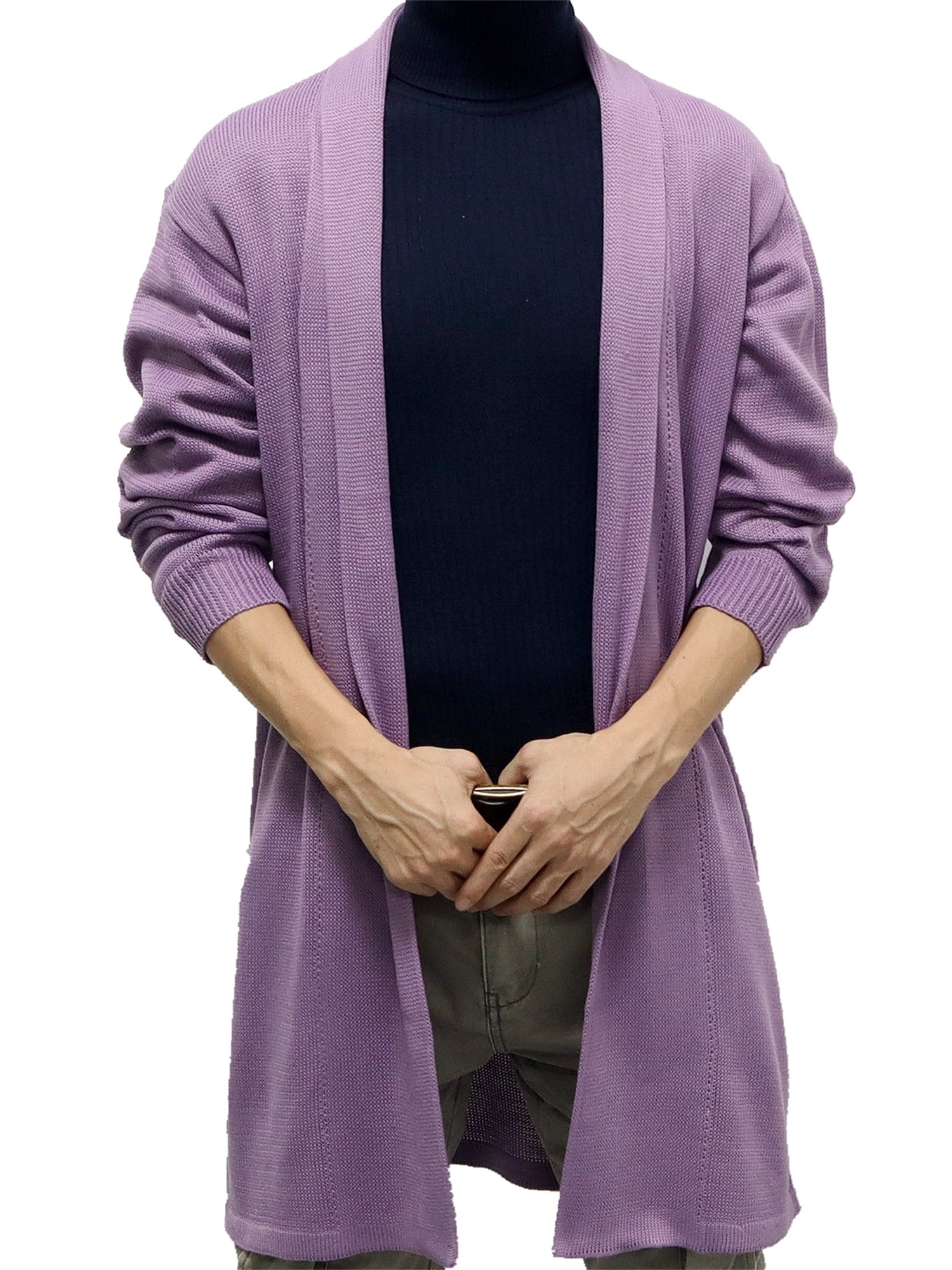 Men's purple store cardigan sweater