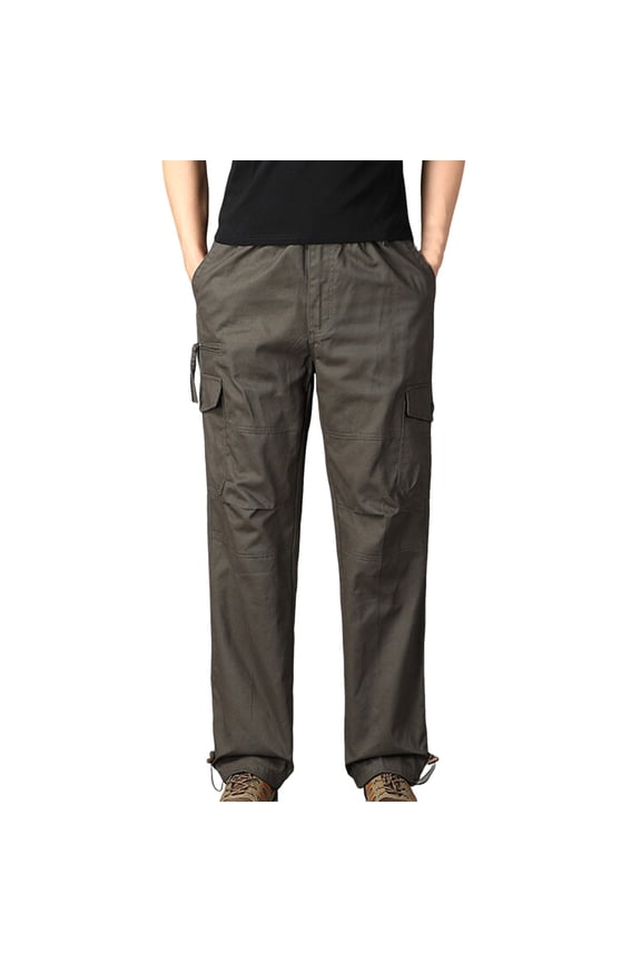 Men Cargo Pants Big and Tall Tactical Pant with Multi Pockets for Hiking Fishing Outdoor Sports Army Green XXXXL